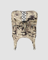 Haleblosse Camo Corset Tube Top
